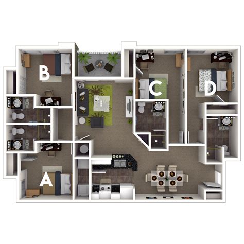 Village Hill 4 Bedroom Apartments for Rent .